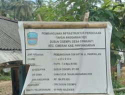 Baru 3 Bulan Selesai di Kerjakan, Cor Beton Jalan Pasirsalam Rusak Parah di Duga Asal Asalan dan Volume Tidak Sesuai RAB