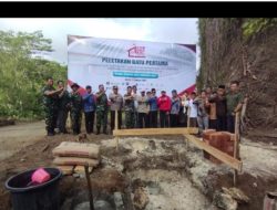 Kasdim 0625 Pangandaran Letakkan Batu Pertama Pembangunan Koperasi Desa Putrapinggan