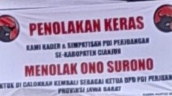 Badai Merah Ngamuk di Jabar! Spanduk Pemberontakan Politik Menggema: Kader dan Simpatisan Tolak Ono Surono Jadi Calon Ketua DPD PDI Perjuangan!