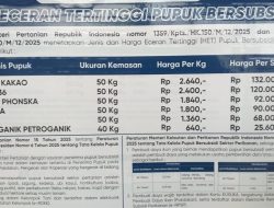 Kios Pupuk Bersubsidi Wajib Pampang Harga Eceran Tertinggi