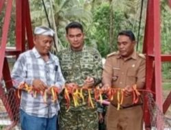 Dandim 0625/Pangandaran Resmikan Dua Jembatan Gantung Program Garuda Untuk Permudah Akses Warga